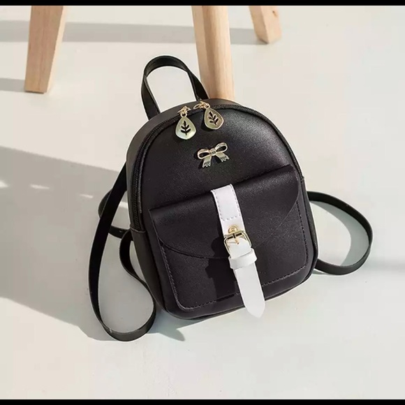 Handbags - Pitch black mini backpack